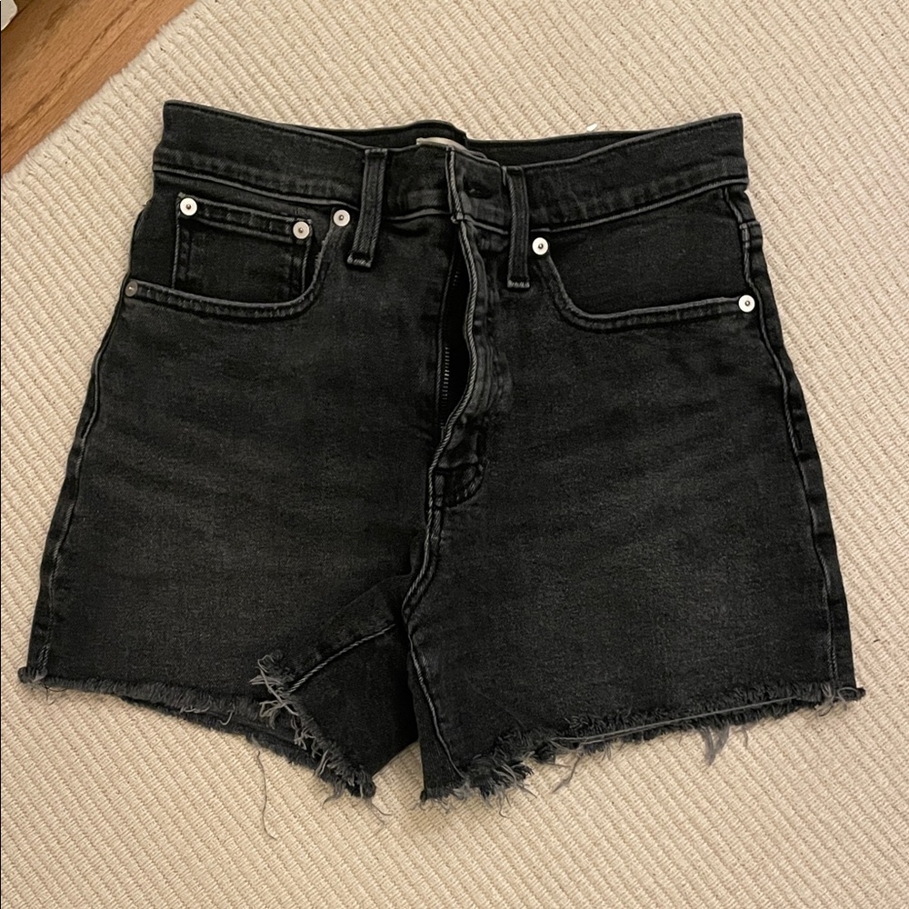 Madewell Black Jean Shorts